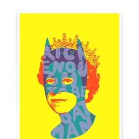 Rich Enough To Be Batman (All Neon (A5 Postcard)) by Heath Kane