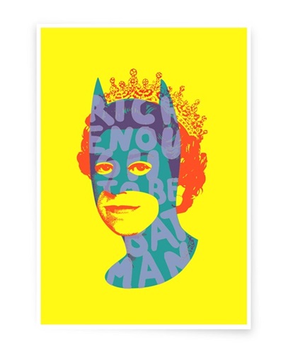 Rich Enough To Be Batman (All Neon (A5 Postcard)) by Heath Kane