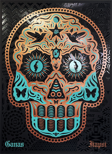 Yaqui Day of the Dead (Copper and Turquoise) by Ernesto Yerena