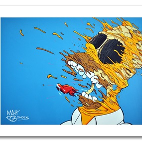 Deconstructed Homer Print (Hand-Embellished) by Matt Gondek