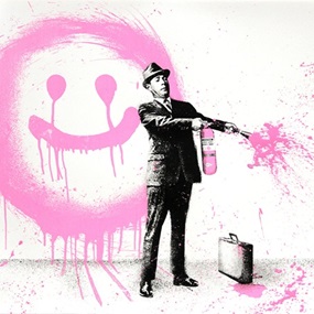 Spray Happiness (Pink) by Mr Brainwash