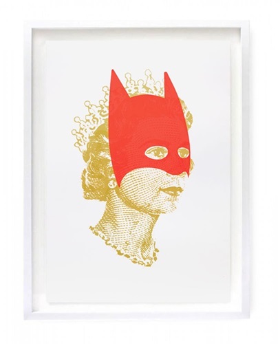 Rich Enough To Be Batman - Lizzie (Neon Red & Gold (A2)) by Heath Kane