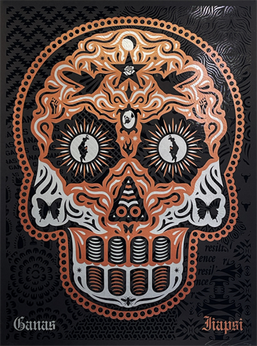 Yaqui Day of the Dead (Copper and Silver) by Ernesto Yerena