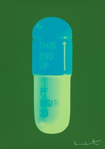 The Cure (Forest Green / Turquoise / Acid Green) by Damien Hirst