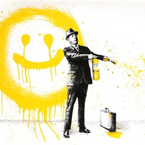 Spray Happiness (Yellow) by Mr Brainwash
