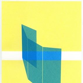 Folding Wall (Blue On Yellow) (First Edition) by Kate Shepherd