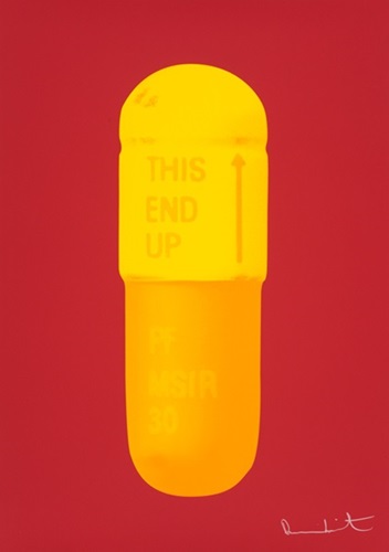 The Cure (Fire Red / Sun Yellow / Fire Orange) by Damien Hirst