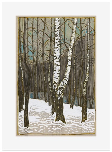 BIrch Woods In Winter  by Billy Childish