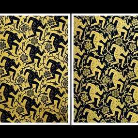 Pattern Of Corruption (Gold / Black Set) by Shepard Fairey | Cleon Peterson