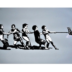 Rope Pulling by Blek Le Rat
