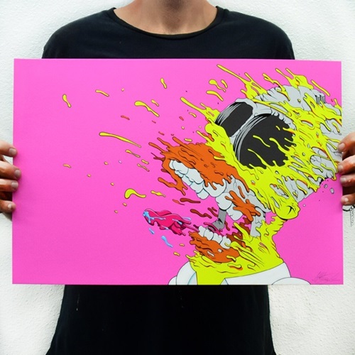 Deconstructed Homer Print (2020 Pink Cocaine Edition) by Matt Gondek