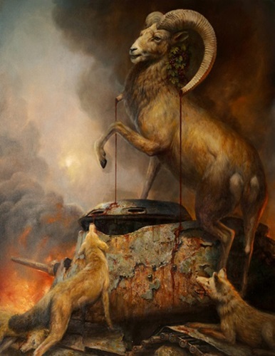 Bacchanal  by Martin Wittfooth