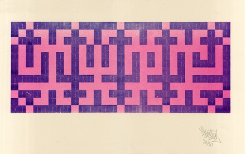Quad Labyrinth (Colourway 1:  Telemagenta & Purple) by Type