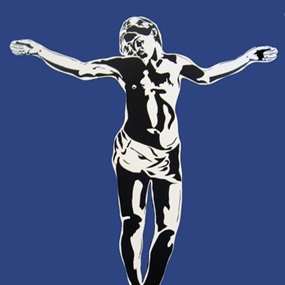 Jesus (Artist Proof - Blue) by Blek Le Rat