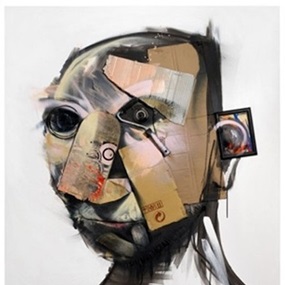 White Self Portrait by Adam Neate