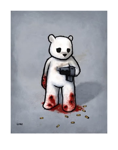 Bad Idea: Bear With A Gun Hand  by Luke Chueh