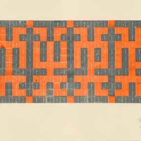 Quad Labyrinth (Colourway 2: Fluorescent Orange / Dark Chrome) by Type