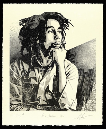 Bob Marley 40th Letterpress - Soul Rebel  by Shepard Fairey