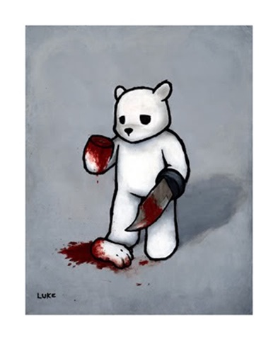 Bad Idea: Bear With A Knife Hand  by Luke Chueh