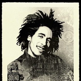 Bob Marley 40th Letterpress - Lively Up Yourself by Shepard Fairey