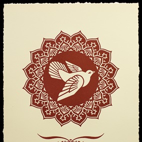 Peace Dove Letterpress by Shepard Fairey