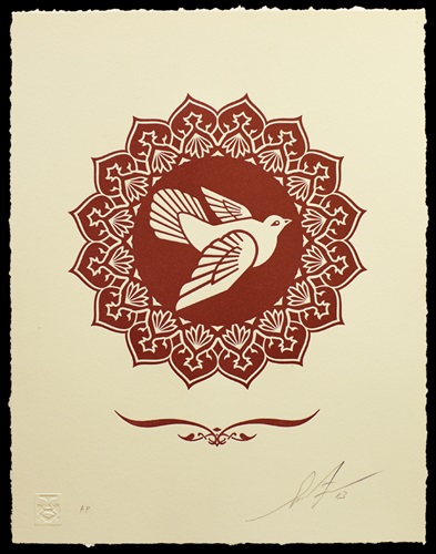 Peace Dove Letterpress  by Shepard Fairey