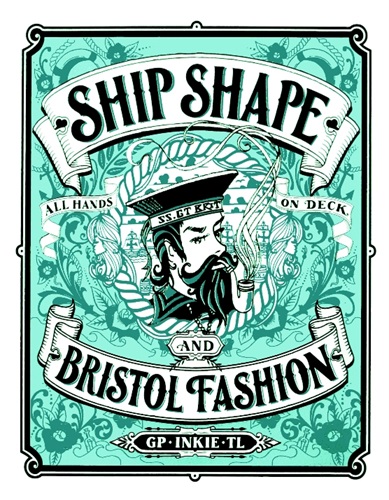 Ship Shape (Aqua) by Inkie