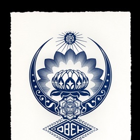 Lotus Ornament (Letterpress) by Shepard Fairey