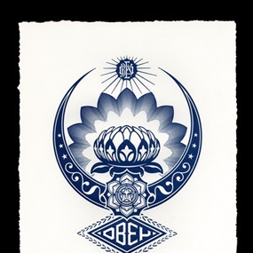 Lotus Ornament (Letterpress) by Shepard Fairey