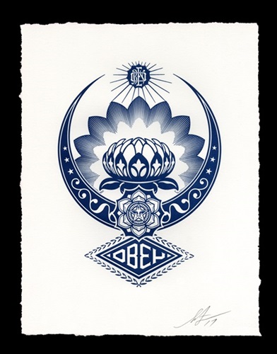 Lotus Ornament (Letterpress) by Shepard Fairey