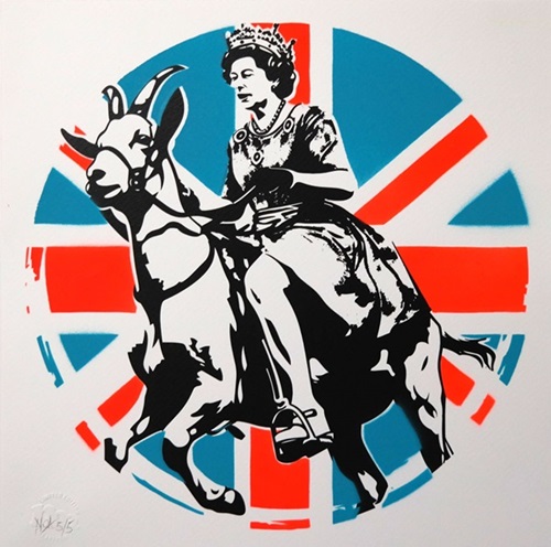 Goat Save The Queen pt.II (Blue) by Noa Prints