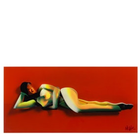 Red Reclining Nude by Adam Neate