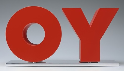 OY/YO (Red) by Deborah Kass