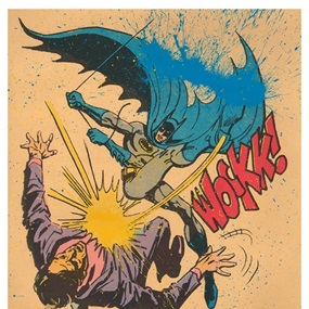 Bat-Wockk! (Hand-Splashed) by Mr Brainwash