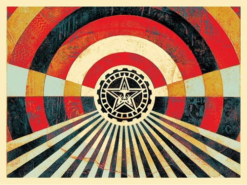 Tunnel Vision (Alternative Gold) by Shepard Fairey