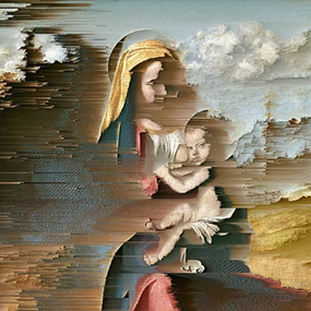 Madonna and Child (after Giovanni Battista Cima da Conegliano, 1512-1517) by Gordon Cheung