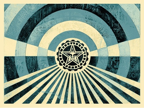 Tunnel Vision (Alternative Blue) by Shepard Fairey