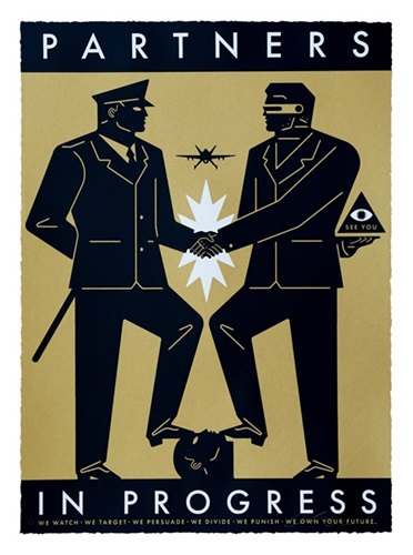 Partners In Progress (Rare Gold) by Cleon Peterson