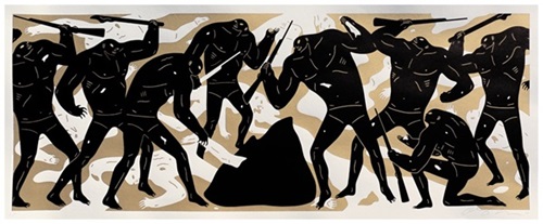 Burning The Dead (Gold) by Cleon Peterson