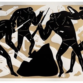 Burning The Dead (Gold) by Cleon Peterson