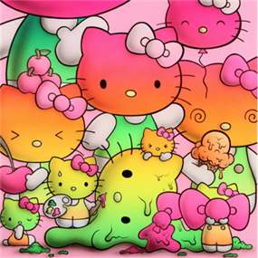 Rainbow Kitty Harmony by Buffmonster