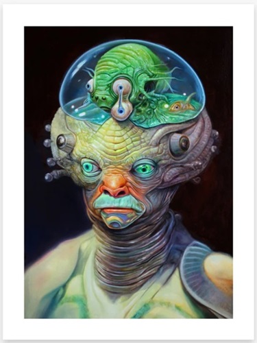 Alien With Sea Creature Dripping Eye Brain (Timed Edition) by Ron English