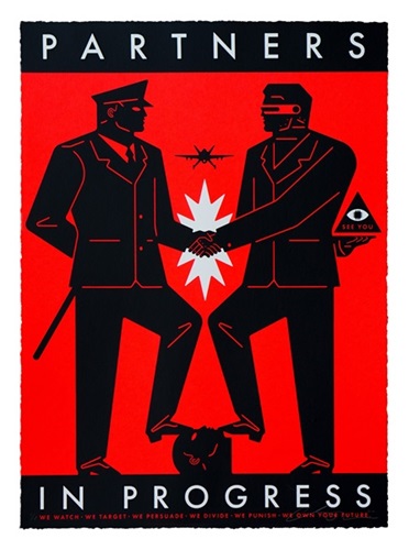 Partners In Progress (Red) by Cleon Peterson