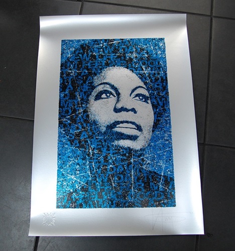 Nina Simone (Deep Blue On Silver) by K-Guy