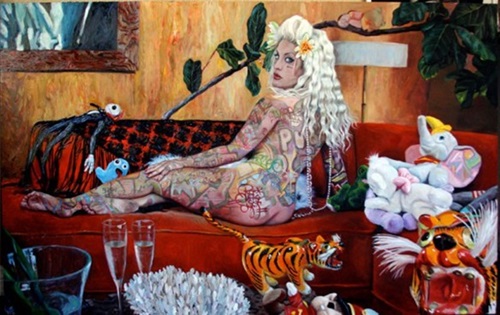 Reclining Nude  by Natalia Fabia