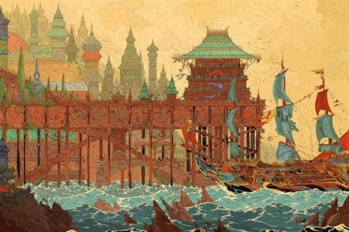 Palace Life: The Windy Pier (Signed) by Kilian Eng