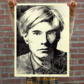 Warhol Collage (Silver) by Shepard Fairey