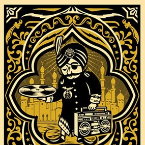 Rock The Casbah (Black / Gold) by Shepard Fairey