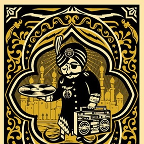 Rock The Casbah (Black / Gold) by Shepard Fairey