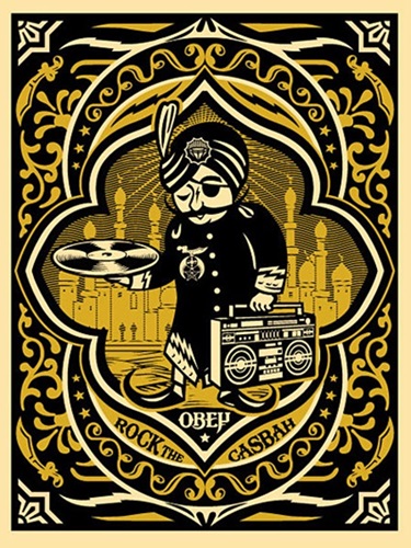 Rock The Casbah (Black / Gold) by Shepard Fairey